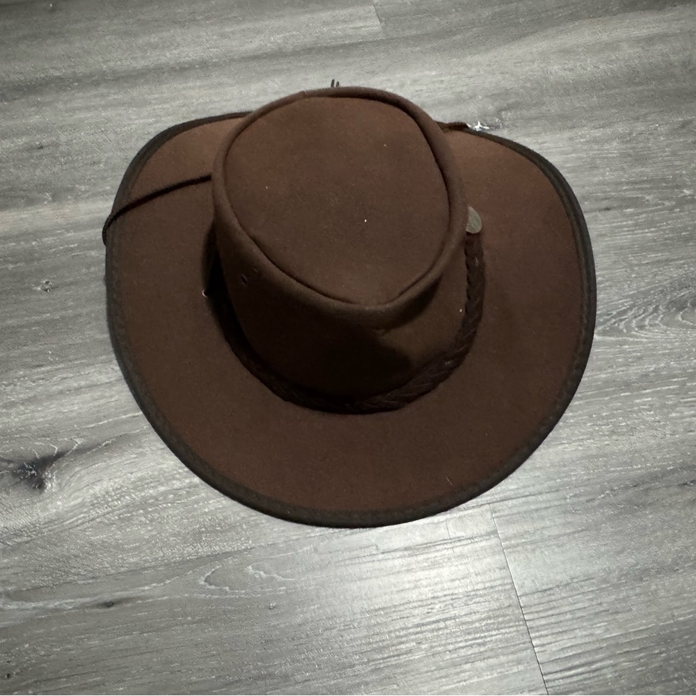 Barmah Drover Oilskin Western Hat Brown XX Large 1050 Made in Indonesia